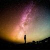looking up into space